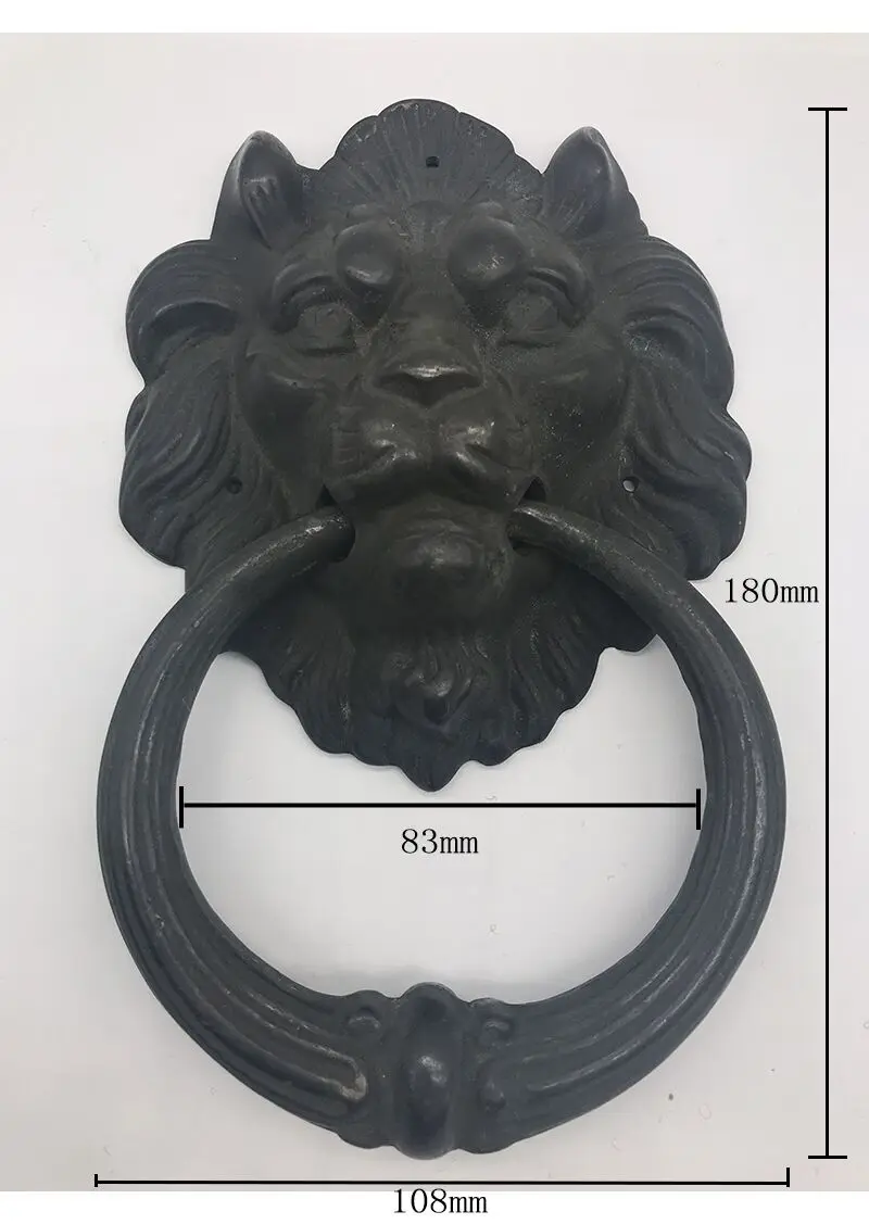 Большие антикварные латунные дверные ногти UNILOCKS в виде льва форме домашний