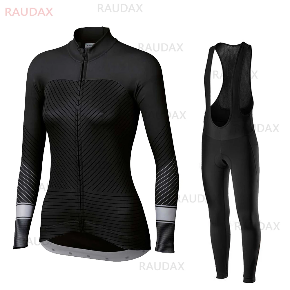 

2021 Women Cycling Jersey New Long Sleeves Bike Jersey Set Fashion MTB Cycling Clothing Breathable Ropa Ciclismo Mujer Anti-UV