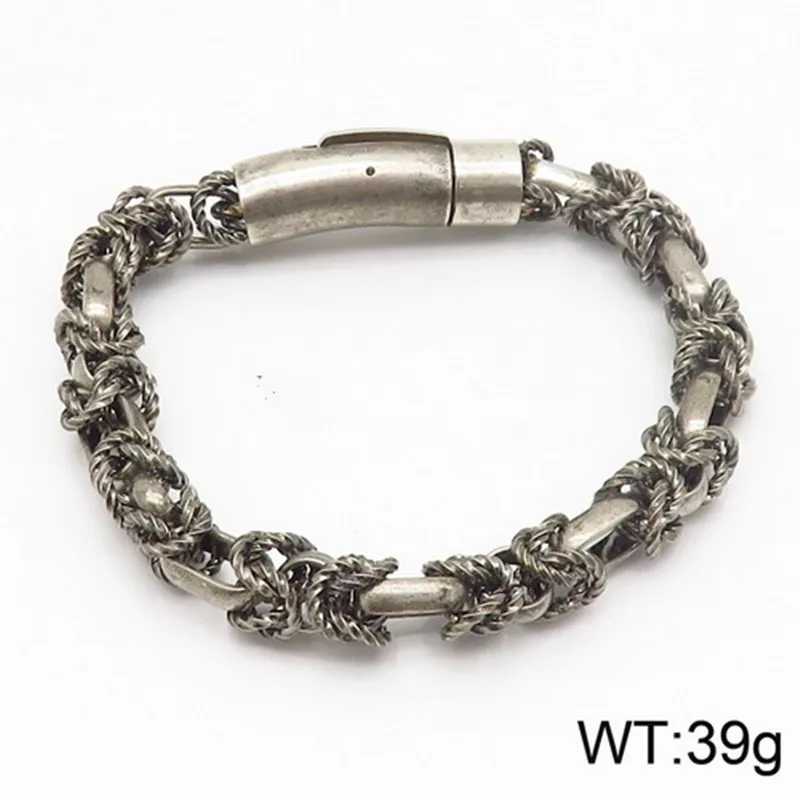 2019 модный мужской плетеный браслет из нержавеющей стали черного цвета модные