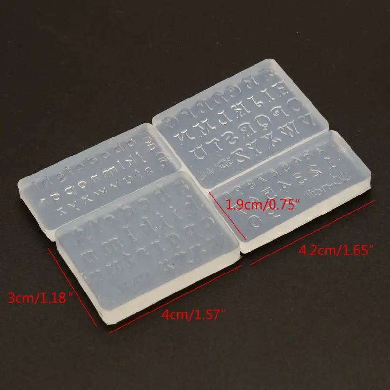 

4pcs Resin Mold Numbers Letters Pendant Silicone Mold Jewelry Making Tools Nail Art Crafts