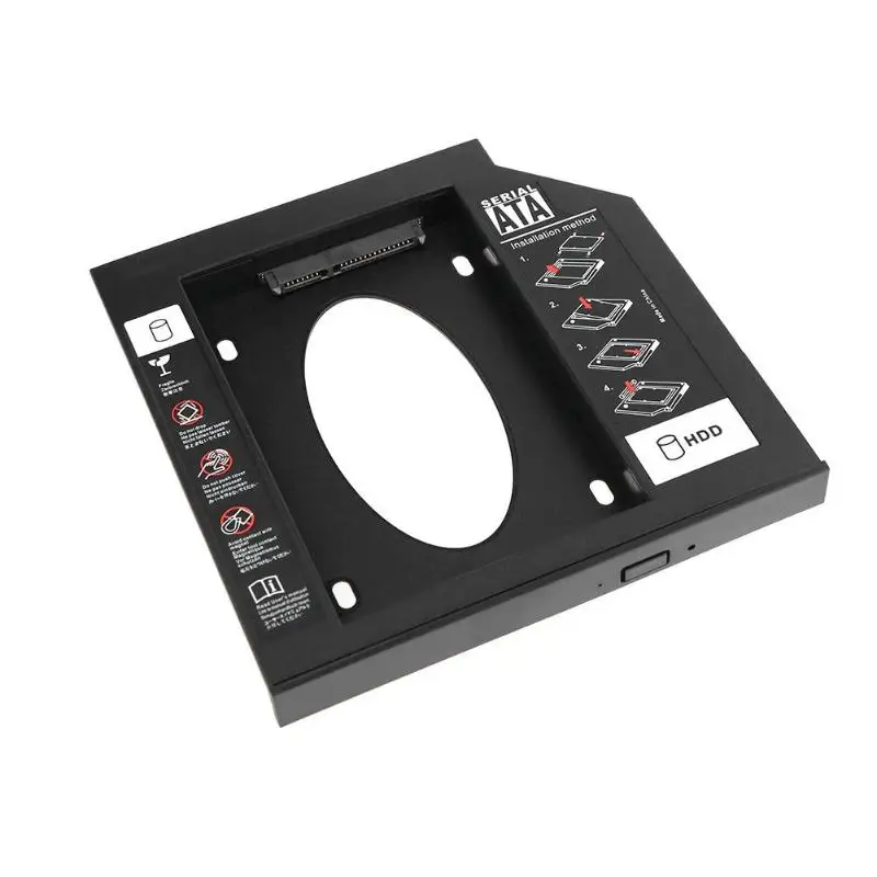 Горячая Распродажа 23S1B 2,5 дюймов SATA1 \ 2 \ 3 HDD твердотельный жесткий диск SSD двухканальный жесткий диск Оптический отсек слот Caddy лоток для 12,7 мм ноутбука