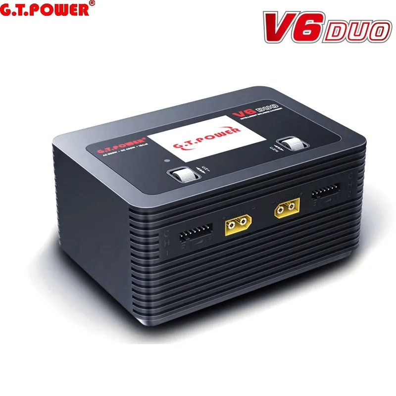 Интеллектуальное балансирующее зарядное устройство GT Power V6 DUO AC 100-240 В DC 9-24 400 Вт