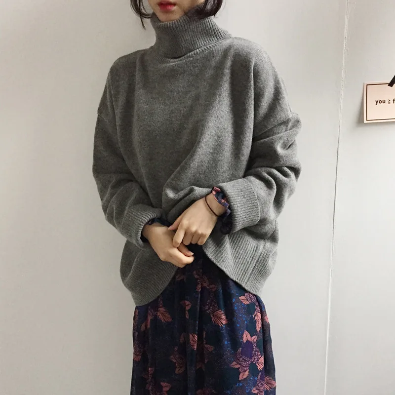 2019 женские осенне-зимние свитера Дикий пуловер свитер длинный рукав водолазка