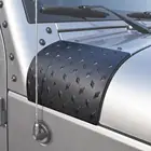 1 пара, черный корпус капота из АБС-пластика, бронированный внешний капот двигателя для Jeep Wrangler JK Rubicon Sahara, аксессуары для автостайлинга