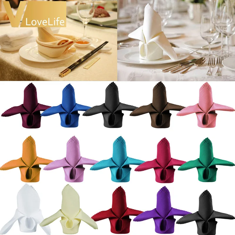 12 &quotx 12&quot Льняные Украшенные салфетки полиэстер Свадебные сувениры хлопковый