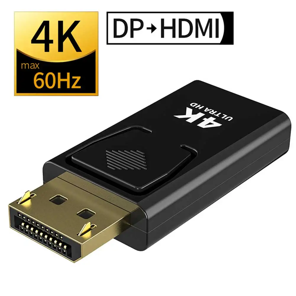 

Переходник DP/HDMI Max 4K/1080P, переходник DP (штекер) на HDMI (гнездо), черный, высокое качество, переходник Dp в Hdmi для HDTV, ПК