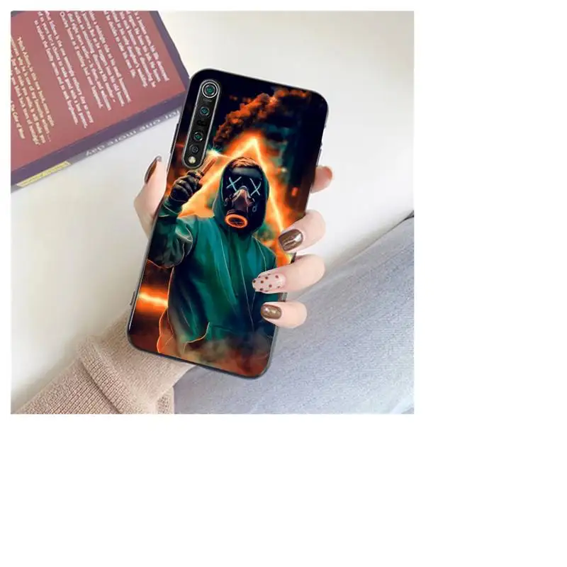 

LJHYDFCNB Masked Hip Hop Phone Case For Xiaomi 8 9 Se 10 10pro Note 2 3 10 MIX2 S MAX2 3 F1 5X