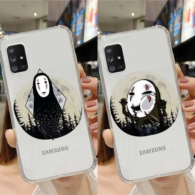 

No Face man Spirited Away Phone Case Transparent For Samsung Note A 7 8 9 10 20 50 51 71 90 20 11 81 e LITE Ultra PRO