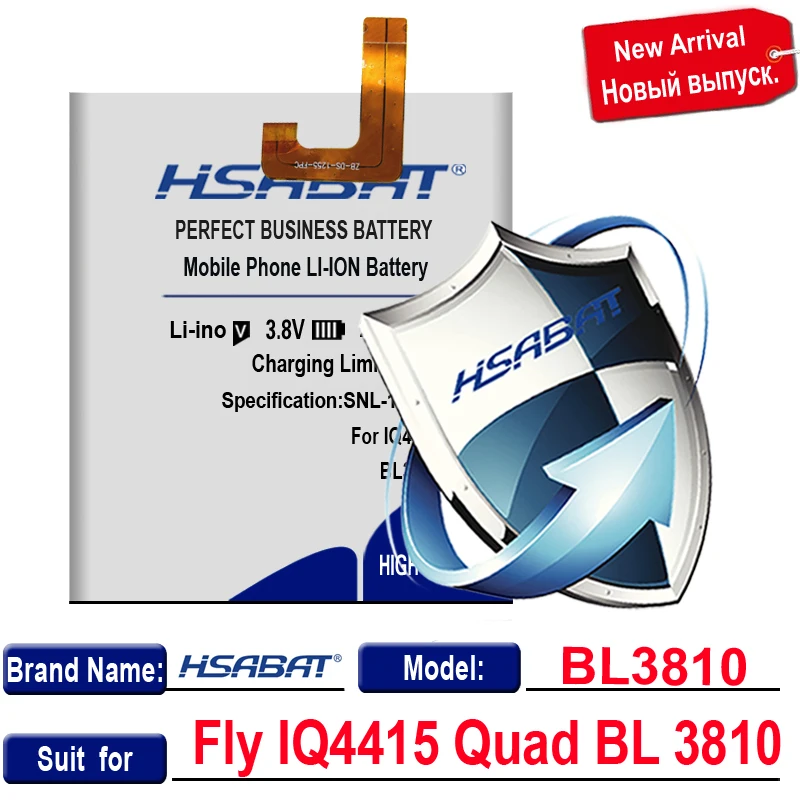 Аккумулятор HSABAT 2000 мАч BL3810 для смартфона Fly IQ4415 Quad IQ 4415 | Мобильные телефоны и