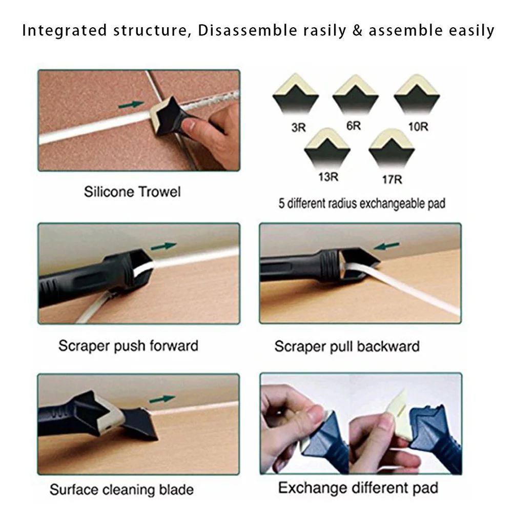 

Kitchen Caulking Tools kit Bathroom Sealant Finishing Tool Grout Scraper