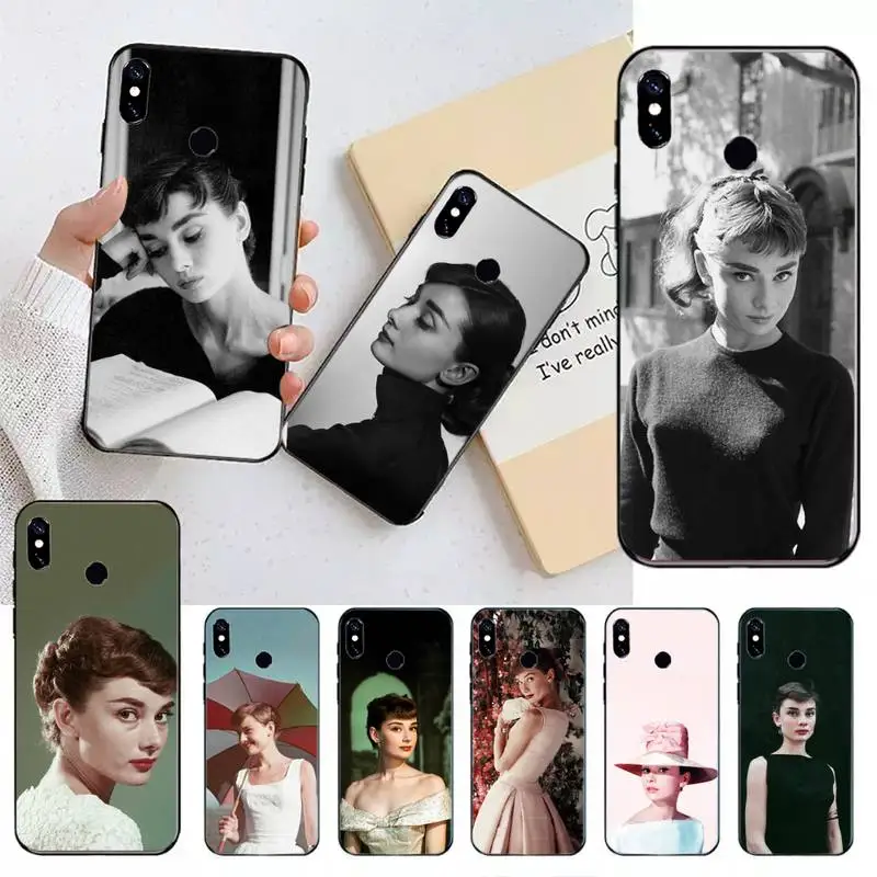 

Audrey Hepburn American famous actor Phone Case For Xiaomi Redmi note 7 8 9 11 t s 10 A pro lite funda shell coque cover