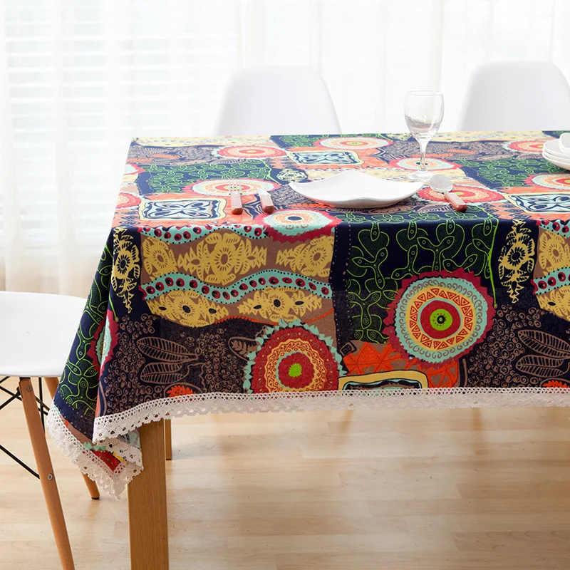 В китайском стиле в этническом хлопковая и льняная скатерть для ресторана Бар