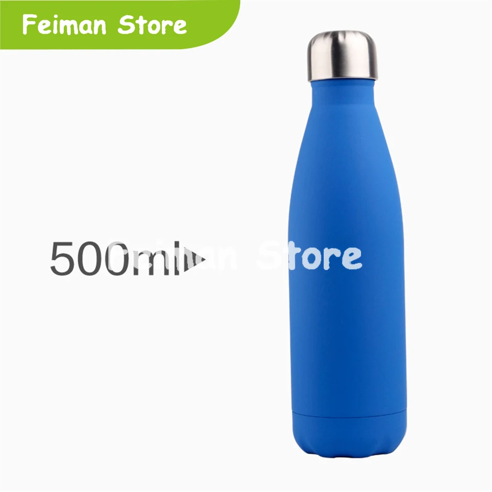 Solid Color BPA free Water Bottle Coffee Thermos 304 Stainless Steel Beer Tea Drink Travel Sport Gym Vacuum Insulated Cup | Дом и сад