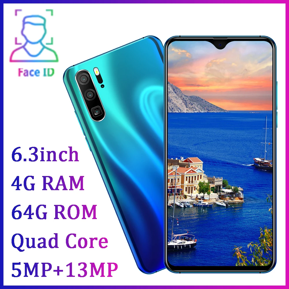 4 грамма + 64 гром P30 Pro 6 3 &quotэкран капли четырехъядерный смартфон 13MP Android мобильный