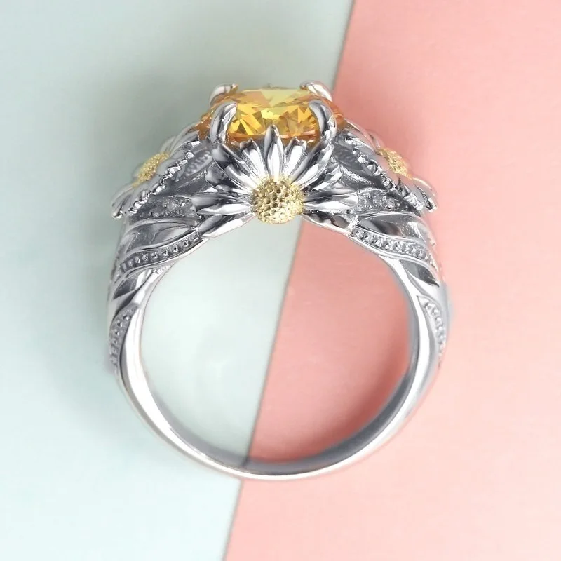 Блестящий Блеск роскошное AAA кубический цирконий Хрустальный Подсолнух