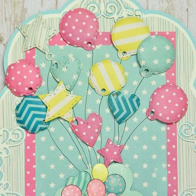 Звезды и воздушные шары металлические штампы вырезанные для украшения