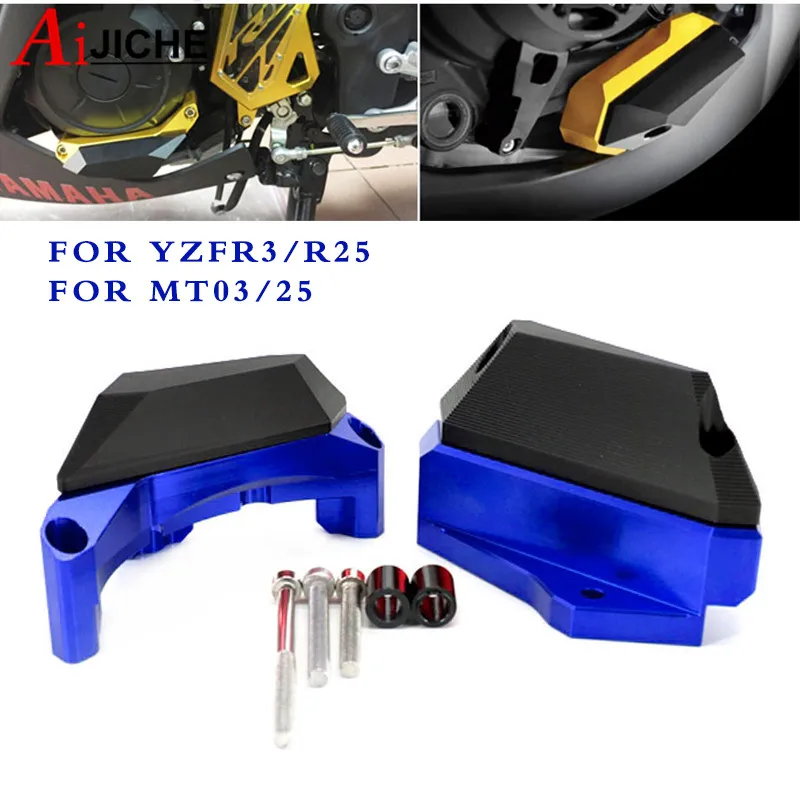 

For YAMAHA YZF-R3 YZFR3 YZF-R25 YZFR25 MT-03 MT-25 MT03 MT25 Motorcycle Engine Crash Guard Stator Cover Slider Falling Protector