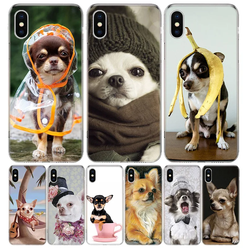 

Chihuahua Puppy Teacup Dogs Phone Case For iPhone 13 12 11 Pro Max 6 X 8 6S 7 Plus XS XR Mini 5S SE 7P 6P Pattern Cover Coque