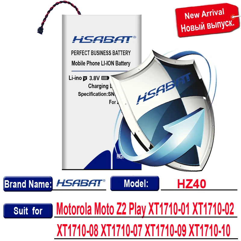 HSABAT HZ40 3800 мА/ч, Батарея для Motorola MOTO Z2 играть XT1710-06 XT1710-09 XT1710-11 XT1710-08 XT1710