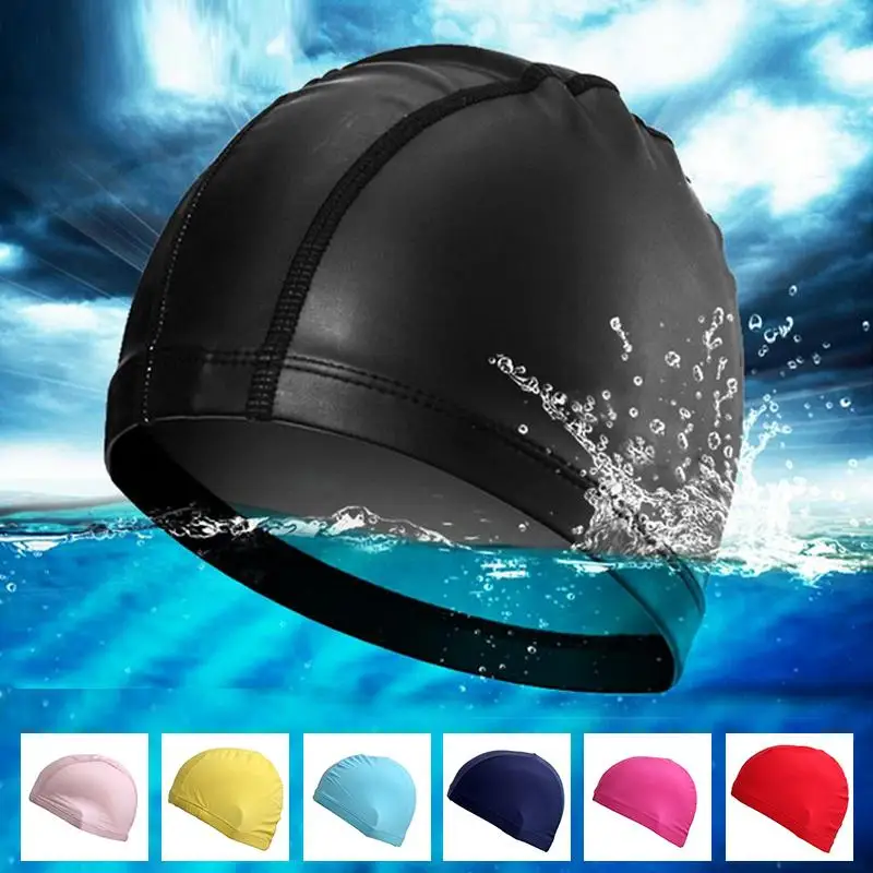 

Outdoor swimming cap men and women monochrome nylon/polyester cloth cap cloth swimming cap S6C5787