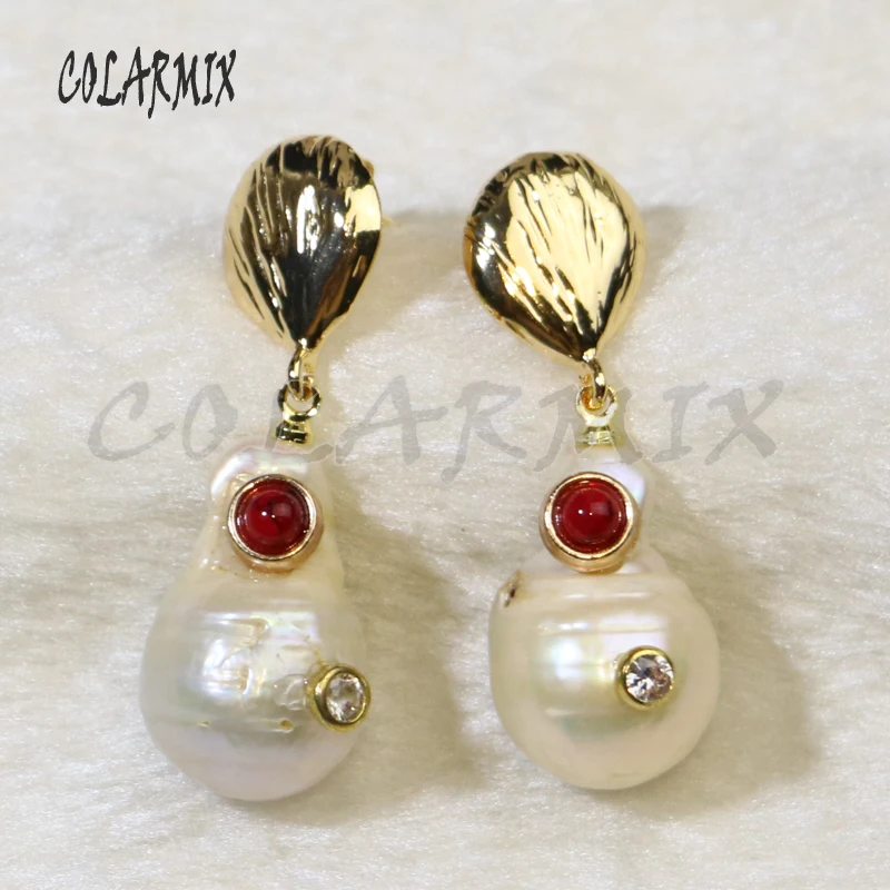 5 pairs Baroque pearl earrings drop colors stone wholesale jewelry women gift for lady 9135 | Украшения и аксессуары