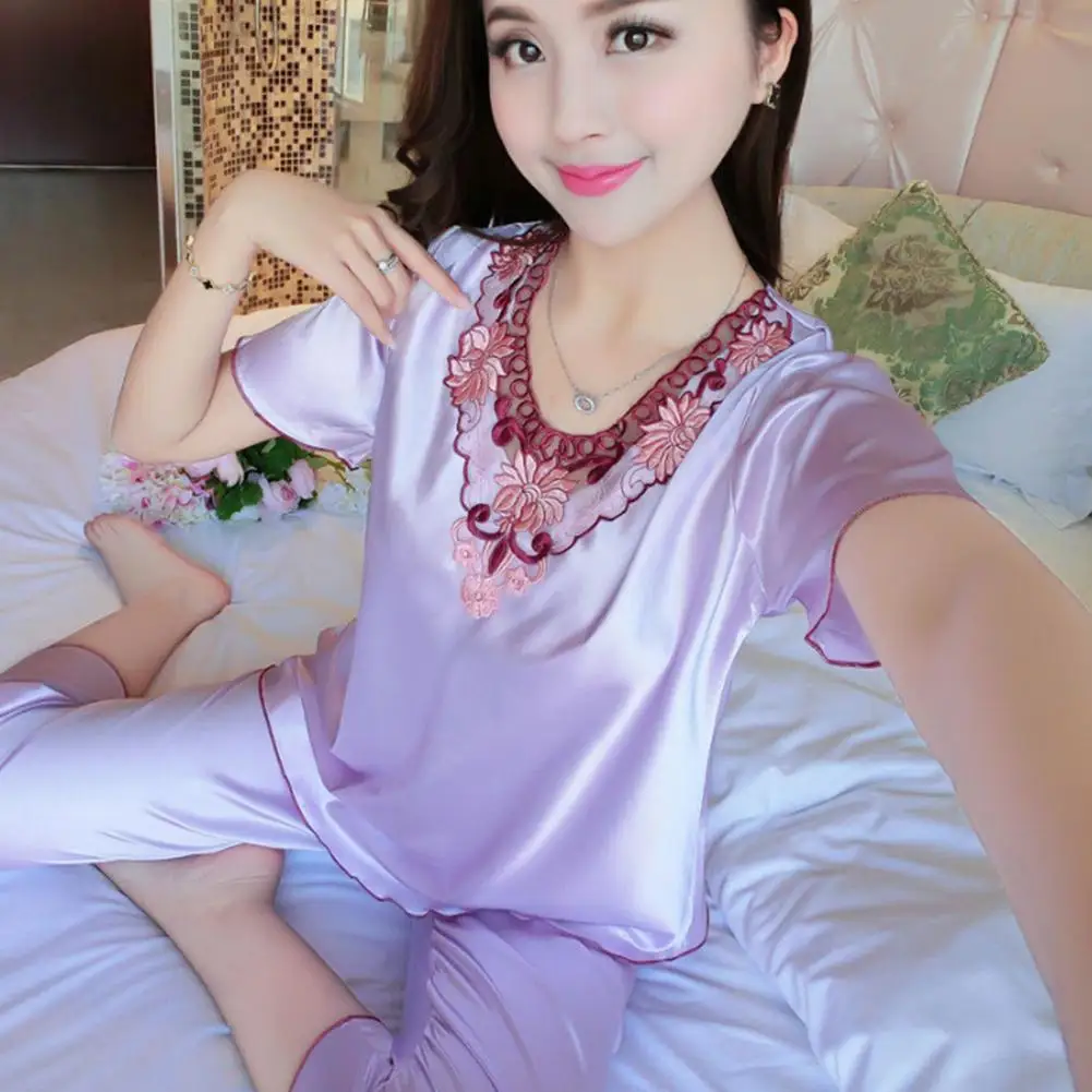 Женские пижамные комплекты BellyLady Тонкие штаны топы с короткими рукавами костюм