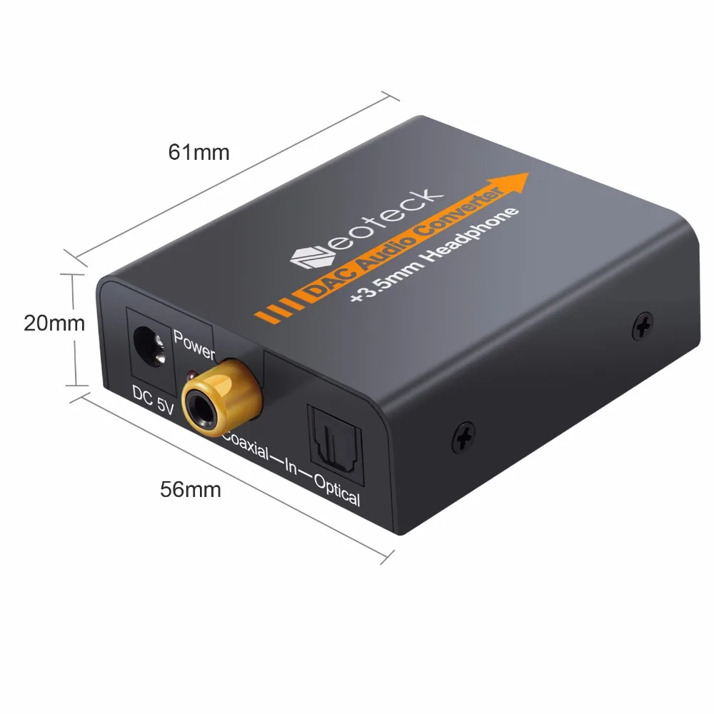ESYNiC цифро-аналоговый аудио конвертер коаксиальный Оптический Toslink RCA к R/L аудио адаптер 3,5 мм Jack конвертер DAC