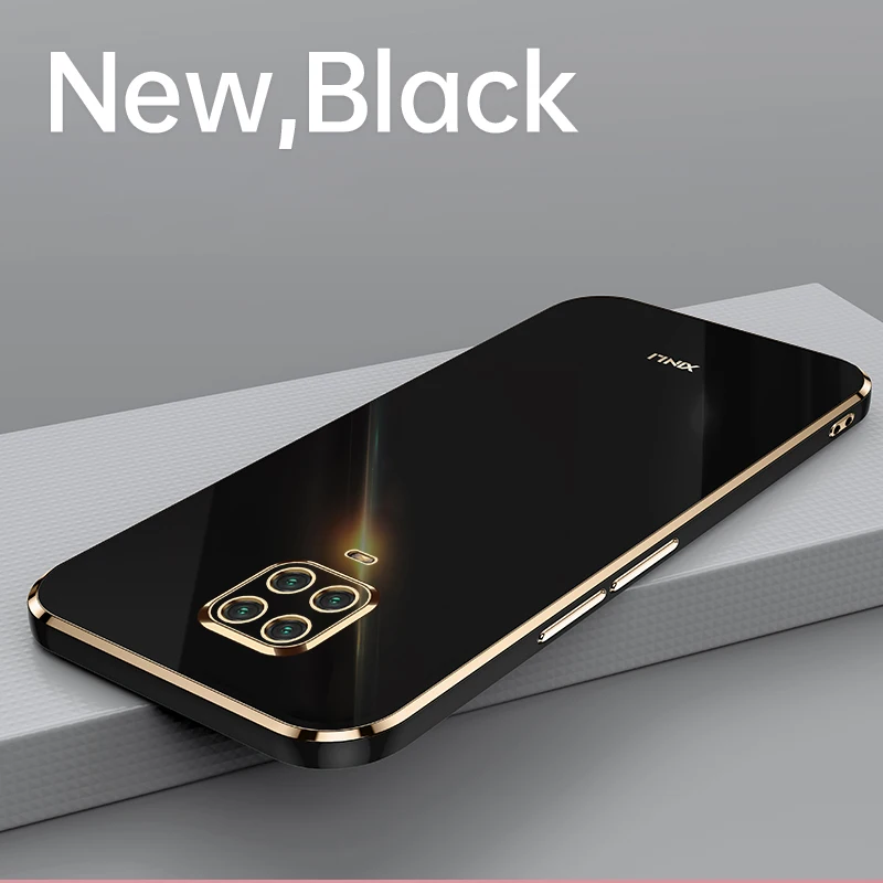Luxury Plating Square Bumper Phone Case On For Xiaomi Redmi Note 9 Pro Max Note9 S 9s Xiomi 9pro Soft Silicone Back Cover Funda