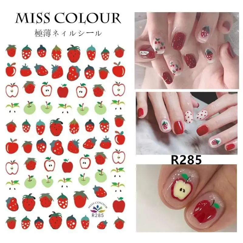 

1 Sheet 8 Styles Optional 2019 New Rainbow Fruit DIY Nail Sticker Water Transfer Cartoon Design Tips Nail Beauty Nails Decal