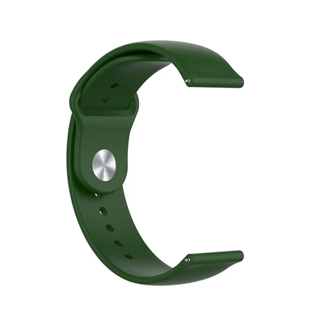 Army green 22 мм 20 мм Универсальные спортивные силиконовые часы ремешок для samsung Galaxy Active R500/для Amazfit Bip ремень для Amazfit GTR 47 мм 42 мм - Цвет: Army green