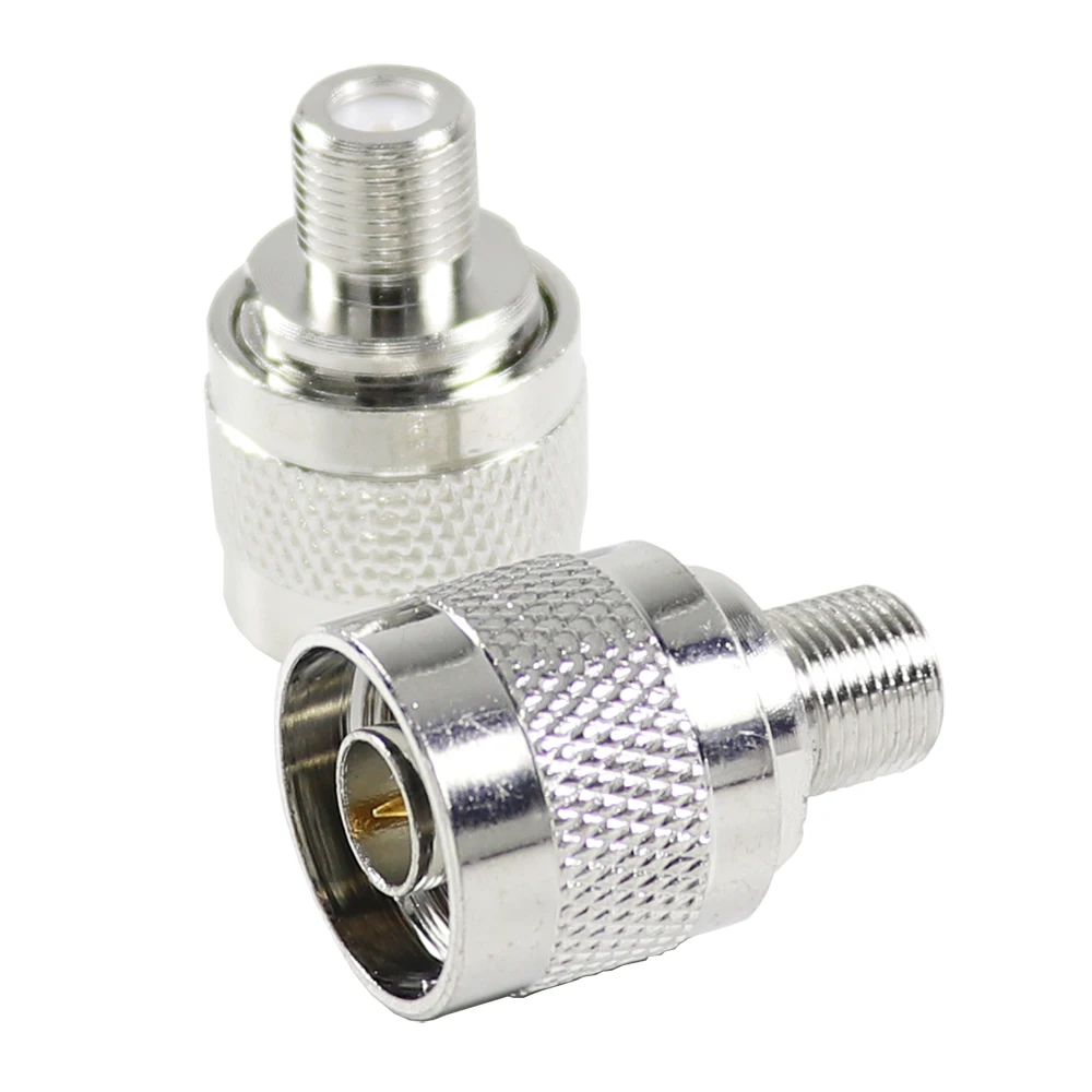

2pcs RF Connector N Male Plug Male Pin to F Female Jack Adapter