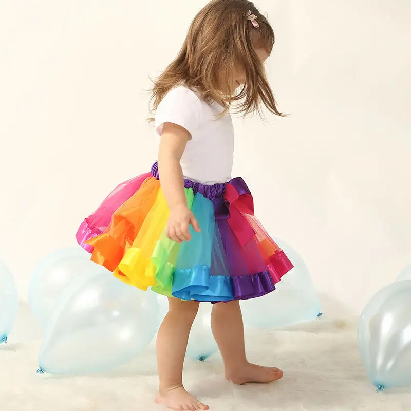 Новинка 2019 комплекты для всей семьи юбки мамы и дочки радужная юбка пачка с