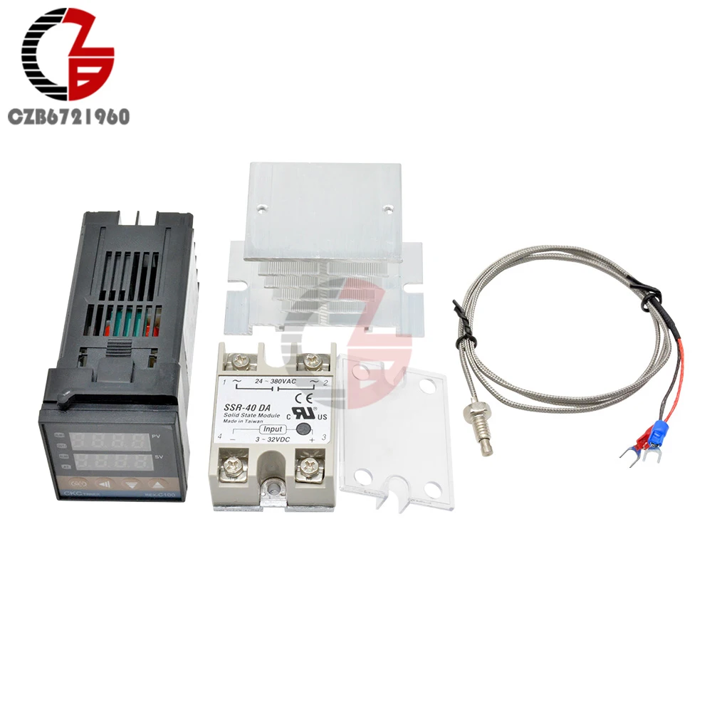 Цифровой ПИД регулятор температуры регулирующий термостат термометр + датчик 2 м