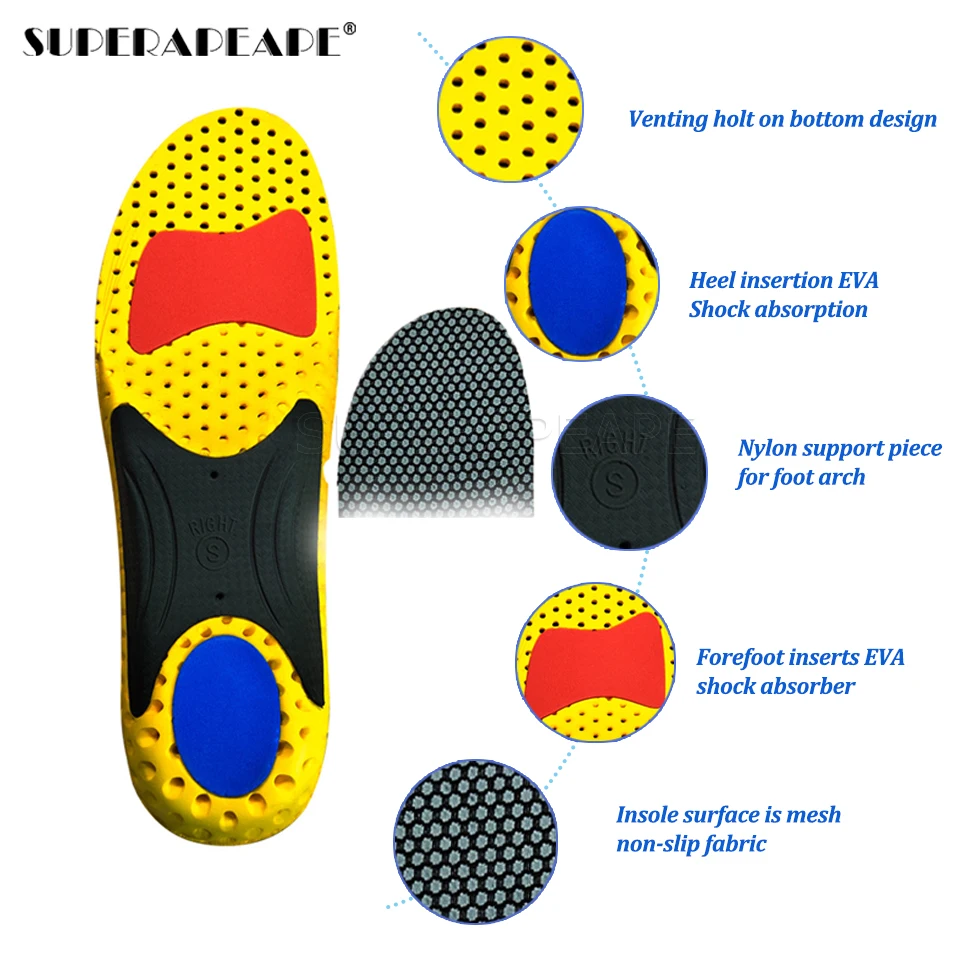 EVA Sport Orthotic Insoles Arch Support Orthopedic Insoles for Shoes O/X Leg Shoe Pad Foot Pain Relief Sole for Shoes