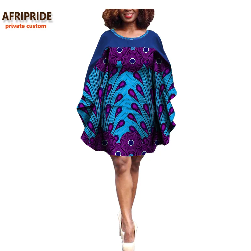 2020 Африканское женское платье AFRIPRIDE private custom с рукавами летучая мышь до колен
