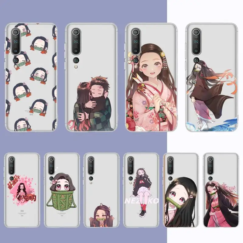 

YNDFCNB Demon Slayer Nezuko Phone Case For Redmi Note 5 7 8 9 10 A K20 pro max lite for Xiaomi 10pro 10T