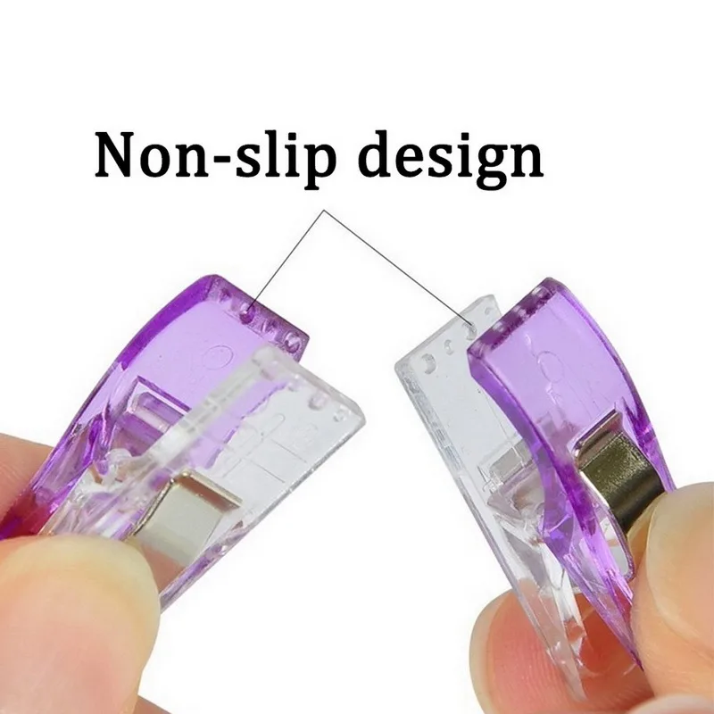

10PCS Clothespins Sewing Clips Plastic Clamps Quilting Crafting Crocheting Knitting Safety Clips Assorted Colors Binding Clips