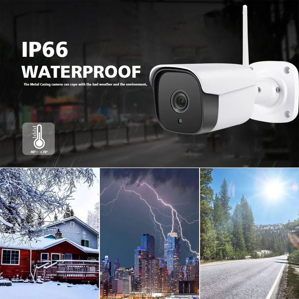IP-камера цилиндрическая беспроводная 1080P 5 МП Wi-Fi 25 м | Безопасность и защита