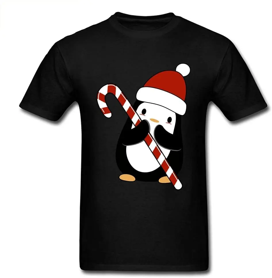

Christmas Penguin T Shirt for Men Tshirts Black T-shirts Summer Autumn Tops Tee Shirts Streetwear Men