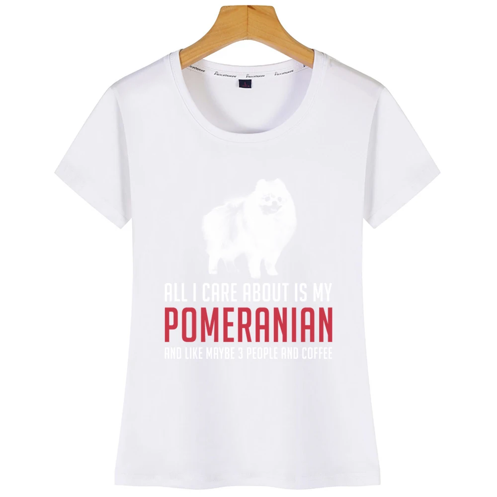 Топы Футболка Для женщин своего померанского шпица комиксов надписи на заказ