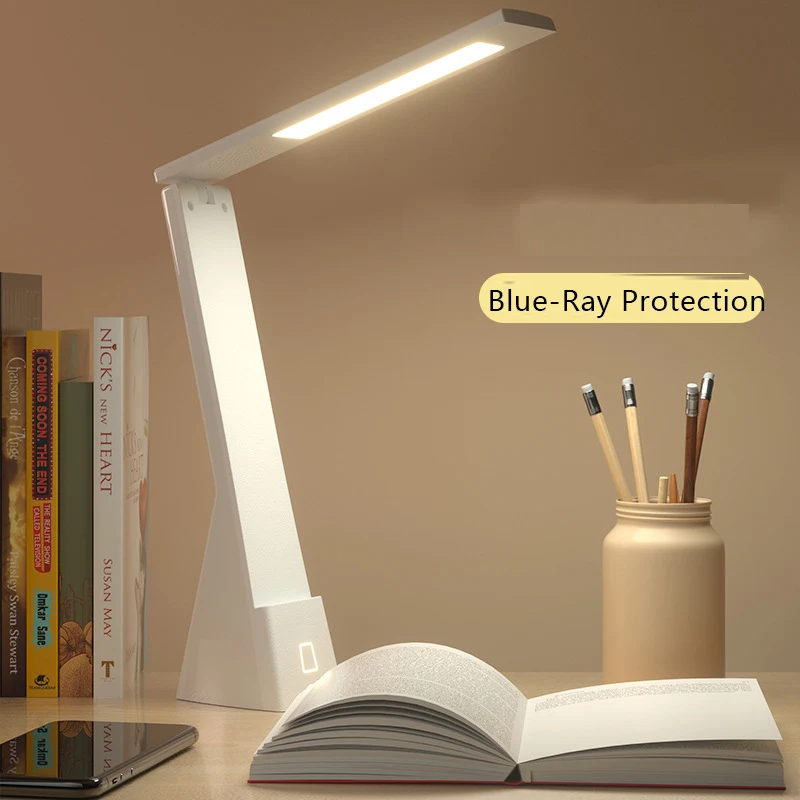 

LED Desk Lamp Eye Protect Study Dimmable Office Light Foldable Table Lamp Smart Adaptive Brightness Bedside Lamp For Read Gift