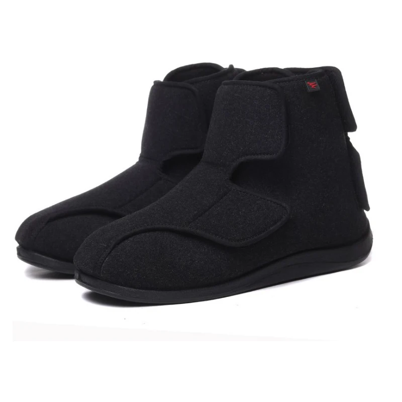 BlackSize45 Сезон весна-осень; Лидер продаж; Мужская удобная обувь для диабетиков; обувь для ухода за ногами; дышащая обувь на плоской подошве; обувь для диабетиков; Цвет Черный - Цвет: BlackSize45