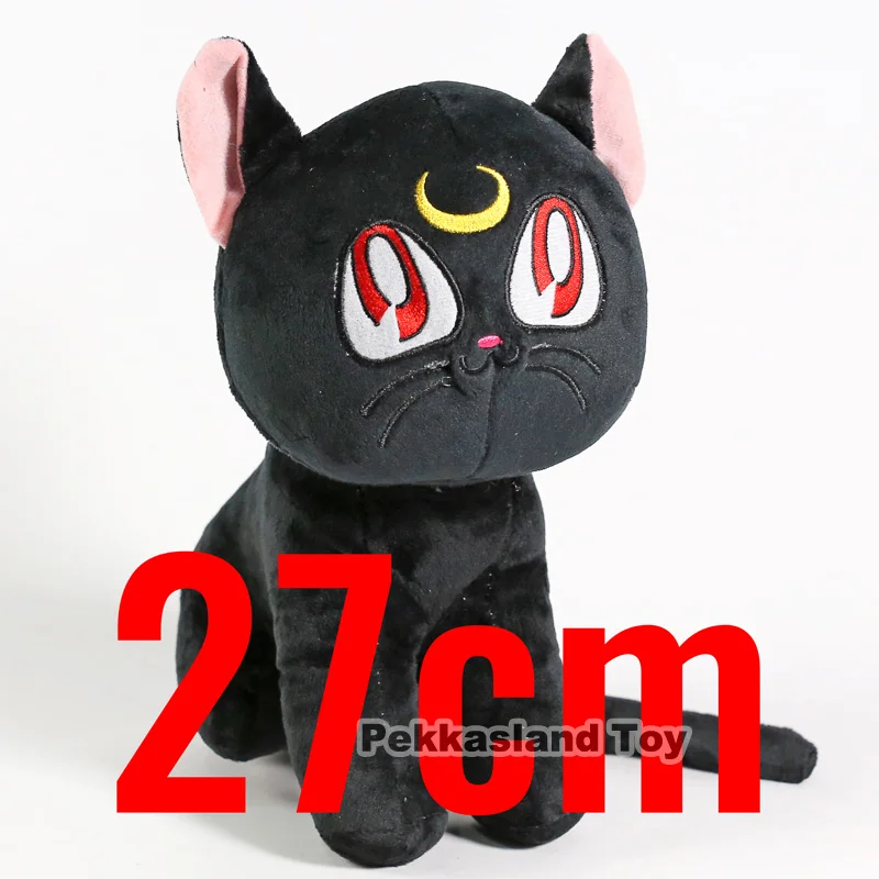 Черный Сейлор Мун черная луна Кот и белый и фиолетовый Артемида кукла-плюшевый Кот игрушка brinquedos - Цвет: Черный
