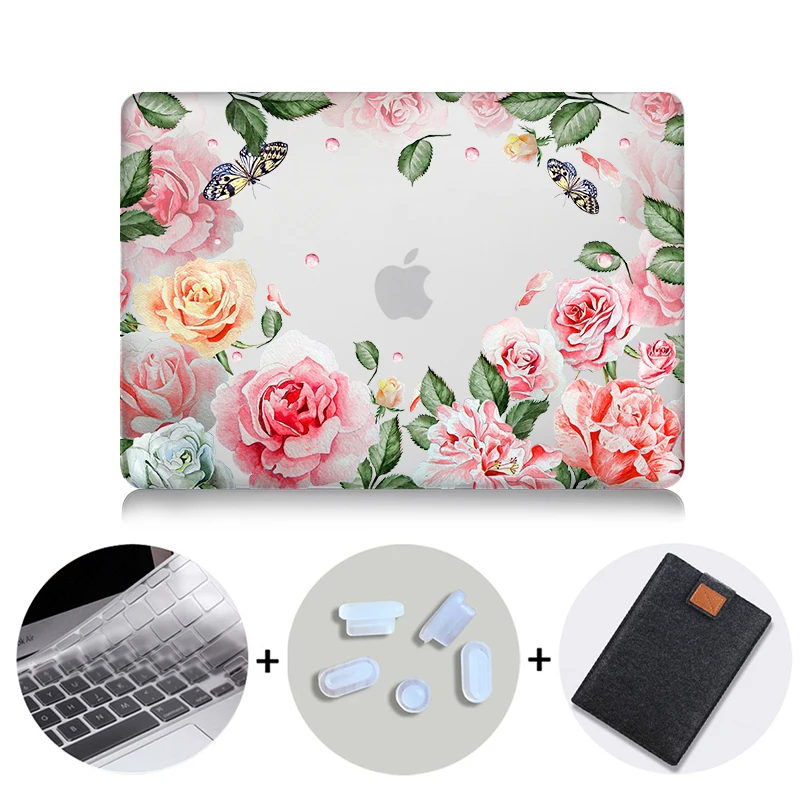 MB13 MTT чехол для ноутбука с цветочным узором и кристаллами для Macbook Air 11 13 Pro retina 13 15 дюймов с сенсорной панелью, Жесткий Чехол для ноутбука - Цвет: MB13