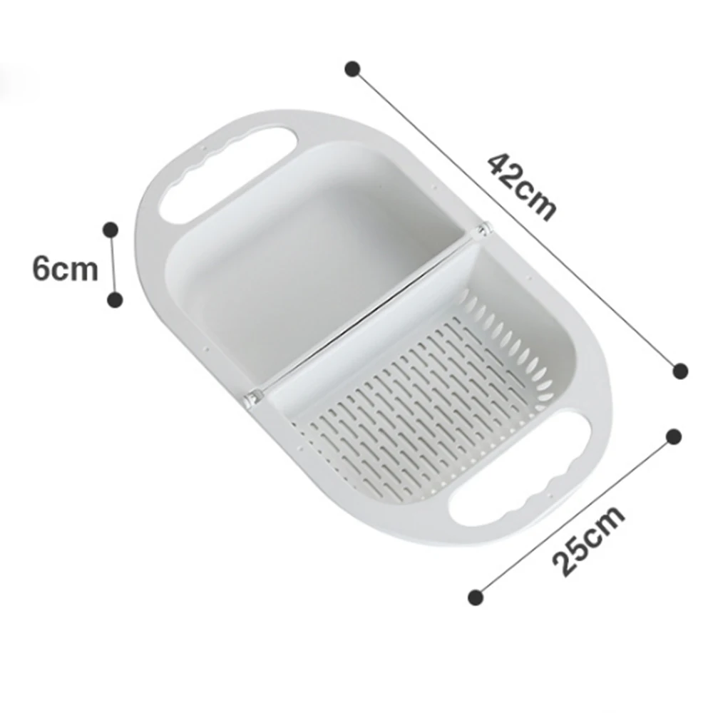 

Foldable Drain Basket Kitchen Accessories Fruit Vegetable Container Drain Dishwasher Kitchen Colorful Durable Storage Gadget