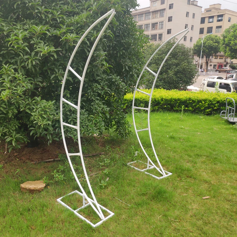 

2pcs/set wedding arch Metal Moon Ship Iron Arch birthday party supplies flower Stand crescent arch Wedding Backdrop decoration