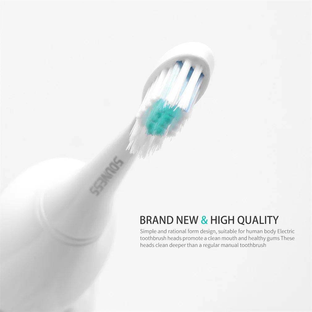 

SOUNESS Sonic Professional Oral Vitality Precision Clean Tooth Electric Toothbrush Wireless Rechargeable with 2 Heads SN601