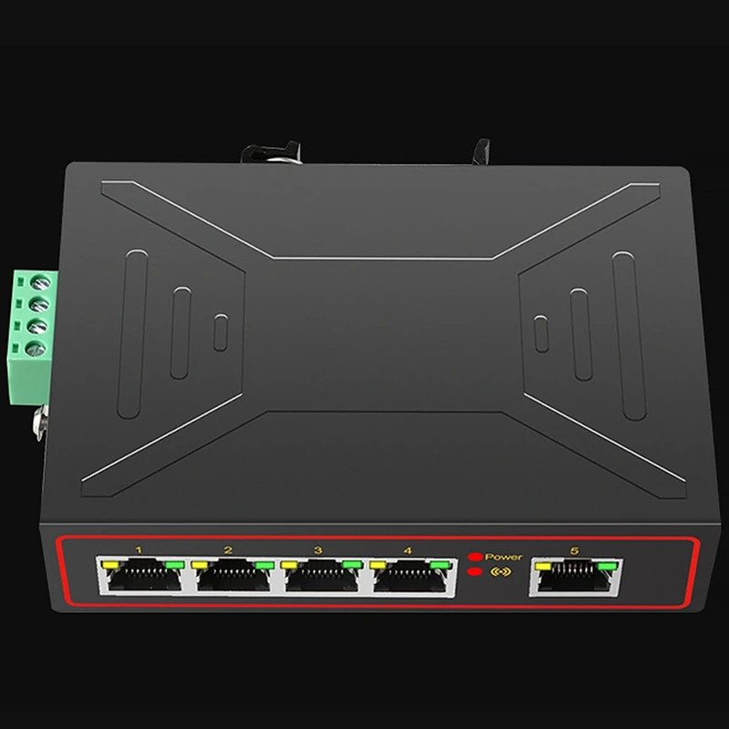 5 Порты промышленный металлический чехол коммутатора Ethernet 10/100 Мбит/с Rj45 сигнал