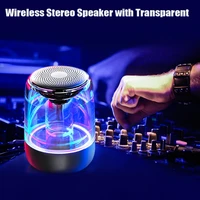 true wireless bluetooth speakers led lights stereo column portable speaker tf card aux audio input fm for phones speaker hifi