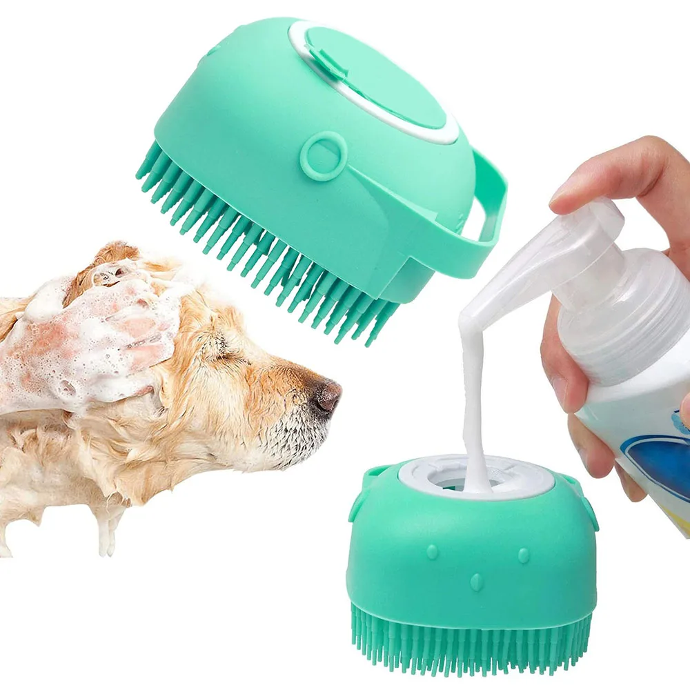 

Pet Bath Brush Soft Silicone Massage Comb for Small Big Dogs Cats Shower Grooming Cleaning Gloves Pet Bathroom Supplies